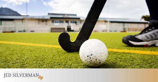 Field hockey play about to happen